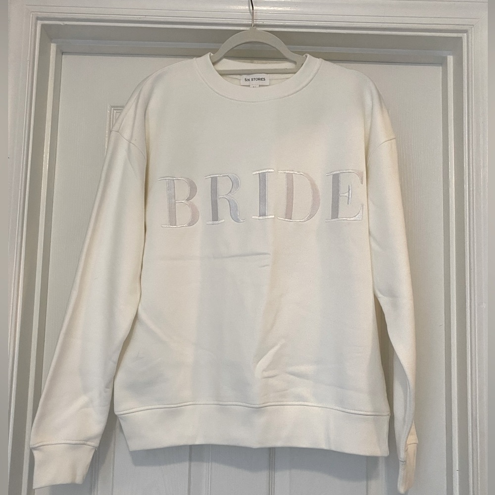 Six Stories BRIDE Sweatshirt NWOT Medium